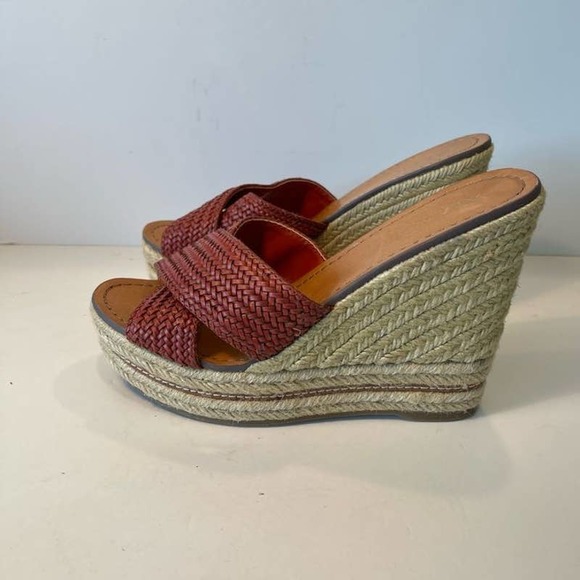 Aldo Women’s Red Espadrilles Wedge Sandals US 8.5 - Picture 3 of 8